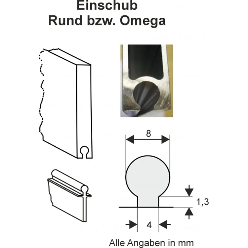 Legendenschild für Straßennamen Weiß RA1/Schwarz Zweiseitig, Profil Rund, 150 mm – Bild 2