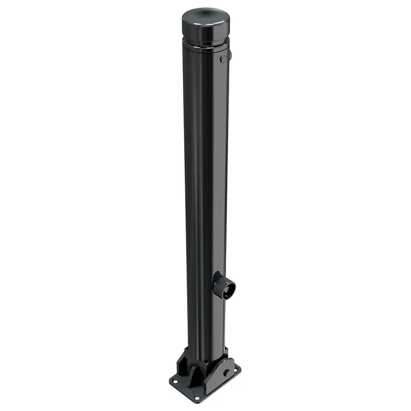 Stilpoller Serie 482 aus Stahlrundrohr Ø 82 mm mit Nut, herausnehmbar/umlegbar