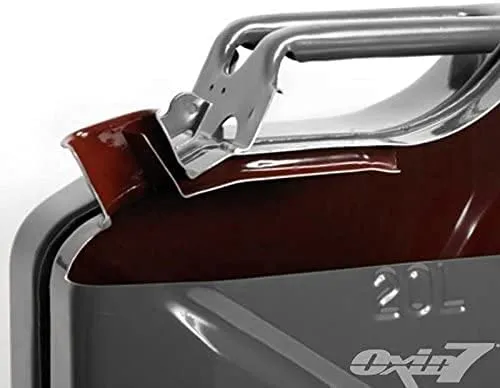 Oxid7 Benzinkanister Kraftstoffkanister Metall 5 Liter mit UN-Zulassung – TÜV Rheinland Zertifiziert – Bauart geprüft – für Benzin und Diesel – Bild 3