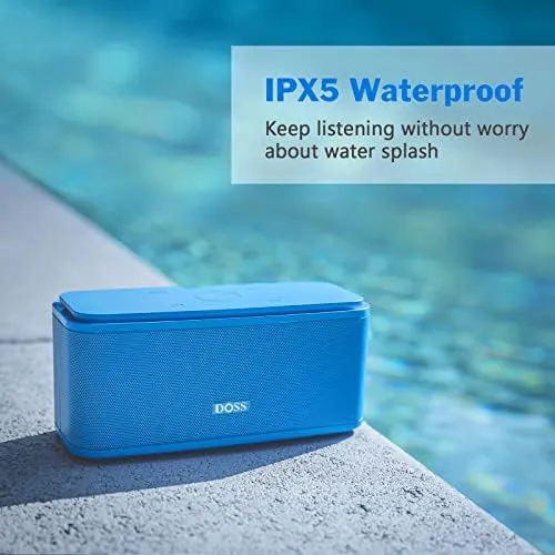 DOSS SoundBox: Leistungsstarker Bluetooth Lautsprecher mit Dualen Bass-Treibern und 20 Stunden Akkulaufzeit, Touch Control, IPX5 Wasserdicht für Handy, Zuhause, Garten und Reise – Bild 6
