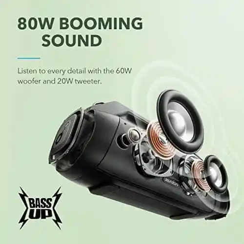 soundcore Motion Boom Plus – 80W Outdoor Lautsprecher, IP67, BassUp, USB-C, Powerbank, Wasserdicht – Bild 3