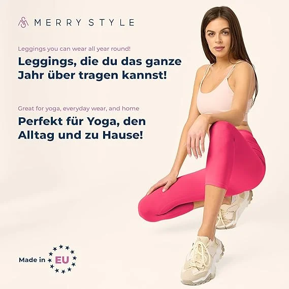 Merry Style Damen 3/4 Leggings aus Baumwolle MS10-199 – Bild 3