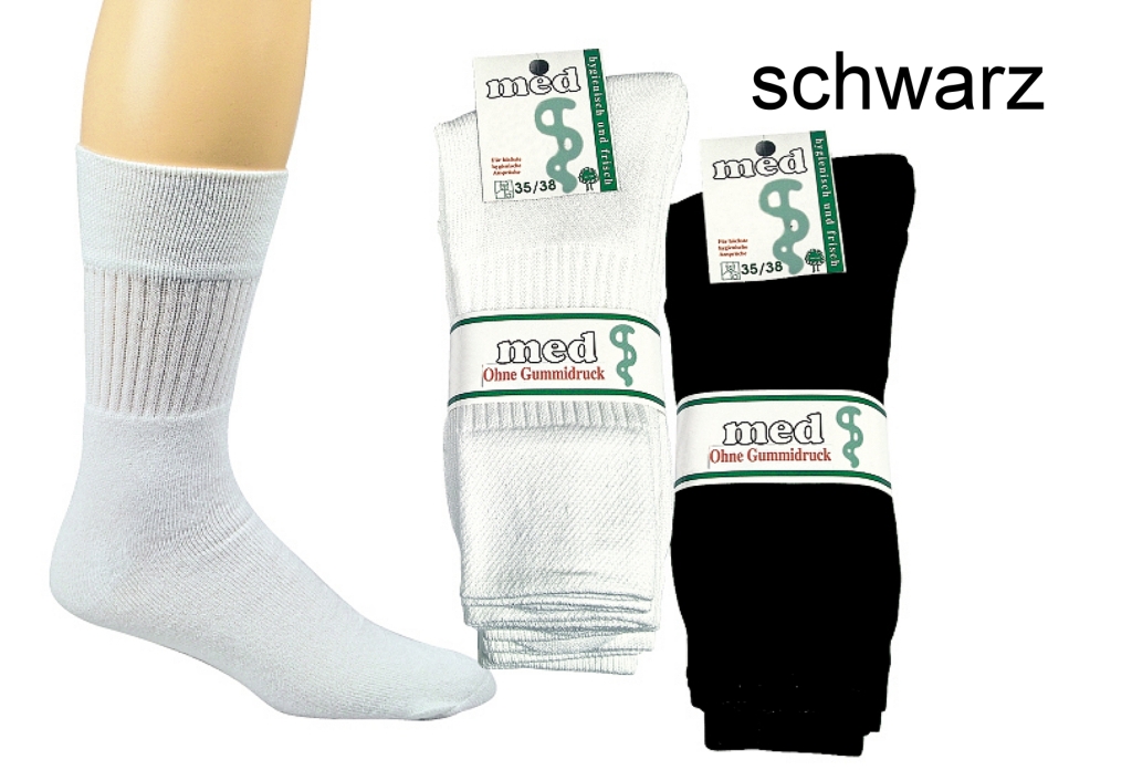 5 Paar Gesundheits-Sport-Socken schwarz = 2,99 €/Paar